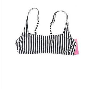 Black and White Stripped Bikini Top